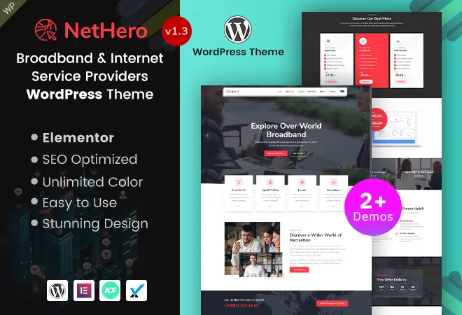 NetHero – Broadband and Internet Service Providers WordPress Theme