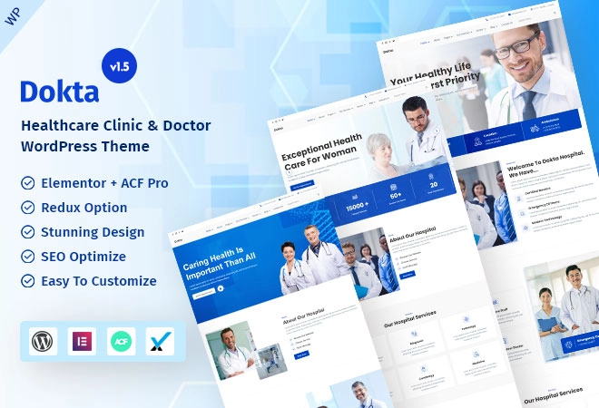 Dokta – Healthcare Clinic and Doctor WordPress Theme
