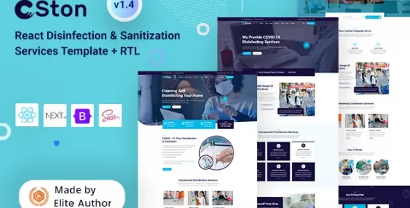 Ston - Disinfection Cleaning Services React Next Template