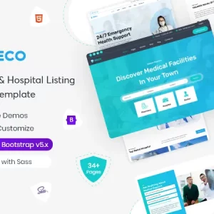 Doctor & Hospital Listing HTML Template + RTL