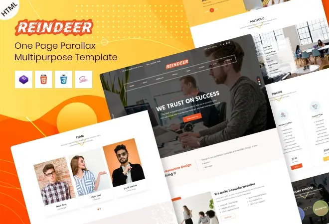 Reindeer - Multi-Purpose Landing Page HTML Template - EnvyTheme