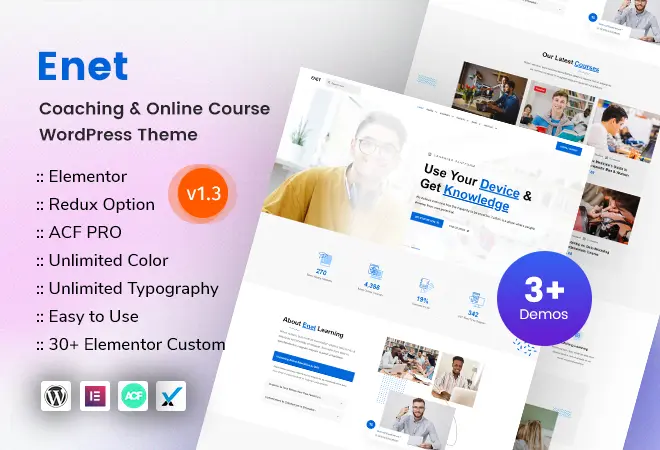 Enet – Coaching and Online Course WordPress Theme