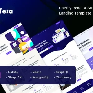 Tesa - Gatsby React SaaS Startup Template