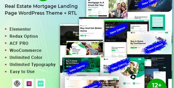 Levix - Real Estate Mortgage Landing WordPress Theme
