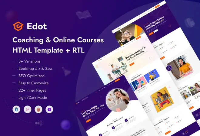 Edot - Coaching & Online Courses HTML Template