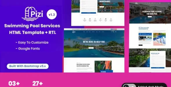 Swimming Pool Services HTML Template