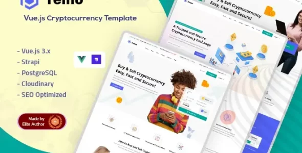 Crypto & Digital Currency Vue.js Template
