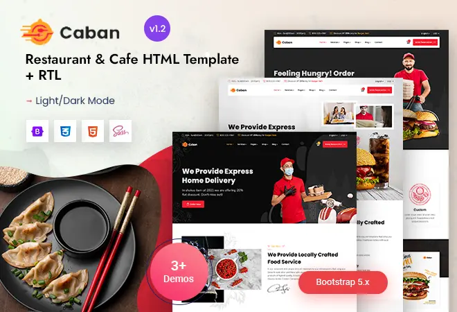 Caban Restaurant Cafe Bootstrap Template EnvyTheme