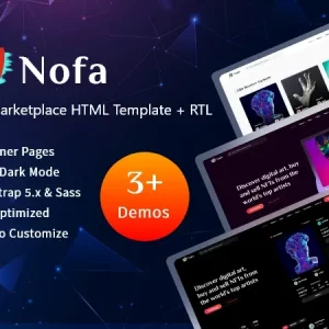 Nofa - NFT Marketplace HTML Template + RTL