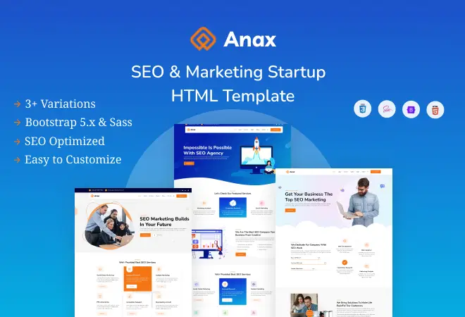 Anax - SEO & Marketing Startup HTML Template