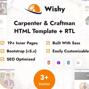 Wishy – Carpenter & Craftman HTML Template