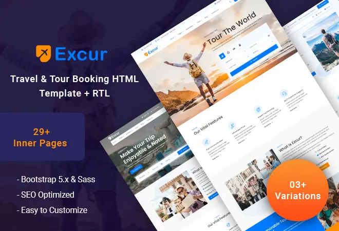 Excur - Travel And Tour Booking HTML Template - EnvyTheme