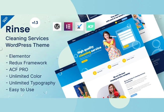 Rinse - Cleaning Services WordPress Theme