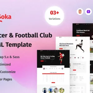 Soka - Soccer & Football Club HTML Template