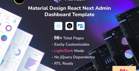 Material Design React Next Admin Dashboard Template